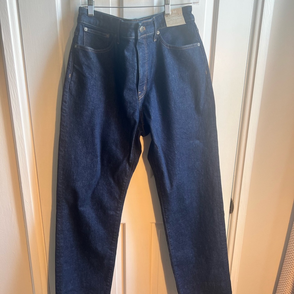 Madewell Deep Blue Straight Leg Jeans